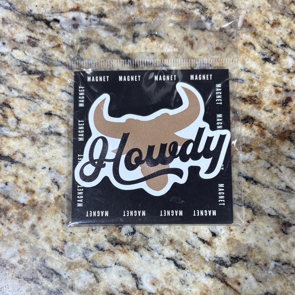 Howdy Bull Magnet - Black and Brown